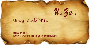 Uray Zsófia névjegykártya